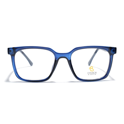 Eyejack Navy Blue Square Eyeglasses for Men & Women (668805FCL2370)