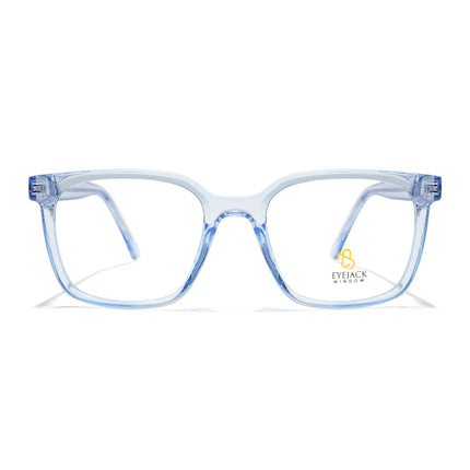 Eyejack Light Blue Square Eyeglasses for Men & Women (668805FCL2371)