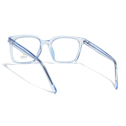 Eyejack Light Blue Square Eyeglasses for Men & Women (668805FCL2371)