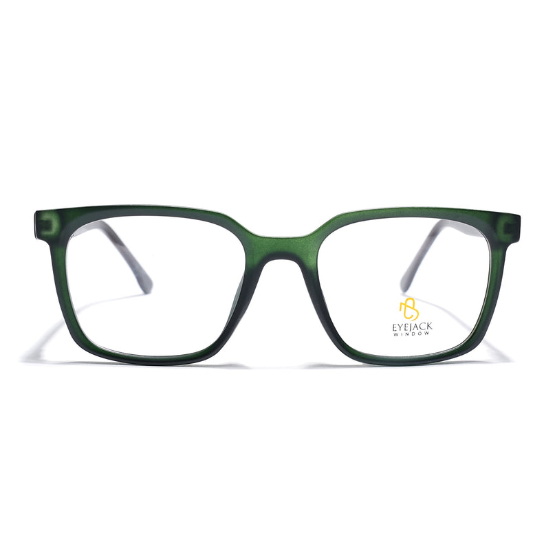 Eyejack Green Square Eyeglasses for Men & Women (668805FCL2373)