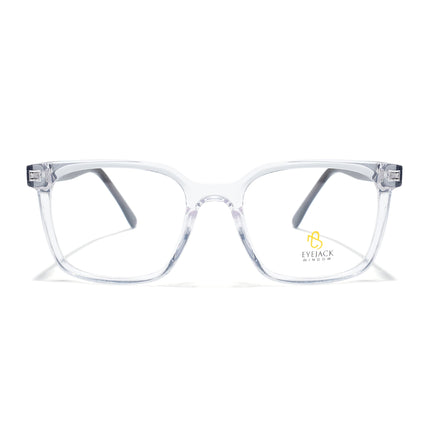 Eyejack Transparent Square Eyeglasses for Men & Women (668805FCL2374)