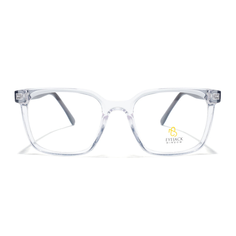 Eyejack Transparent Square Eyeglasses for Men & Women (668805FCL2374)