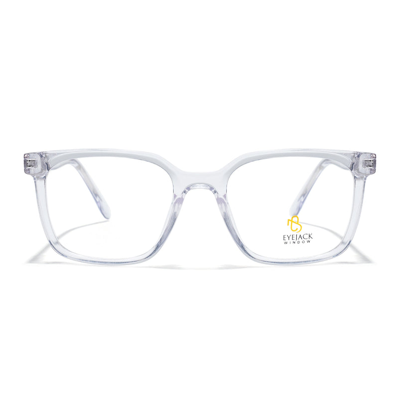 Eyejack Transparent Square Eyeglasses for Men & Women (668805FCL2375)