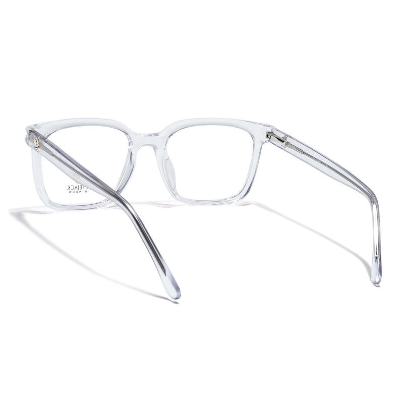 Eyejack Transparent Square Eyeglasses for Men & Women (668805FCL2375)