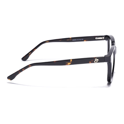 Eyejack Shine Black Square Eyeglasses for Men & Women (668806FCL2378)