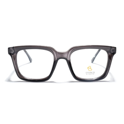 Eyejack Grey Square Eyeglasses for Men & Women (668806FCL2379)