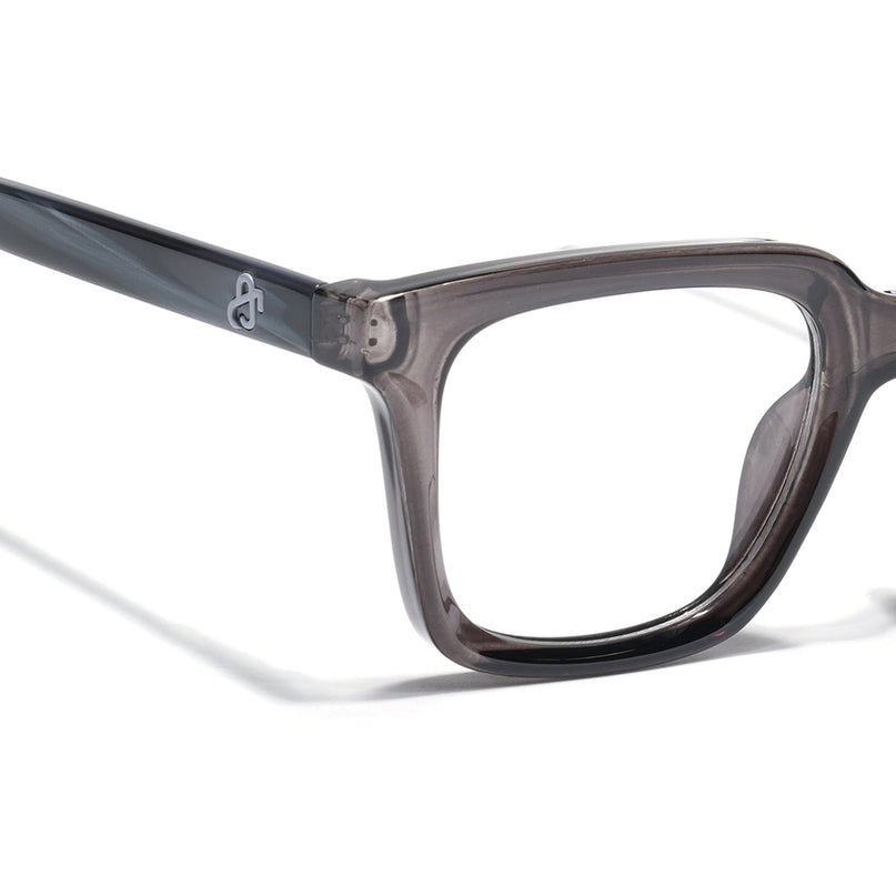Eyejack Grey Square Eyeglasses for Men & Women (668806FCL2380)