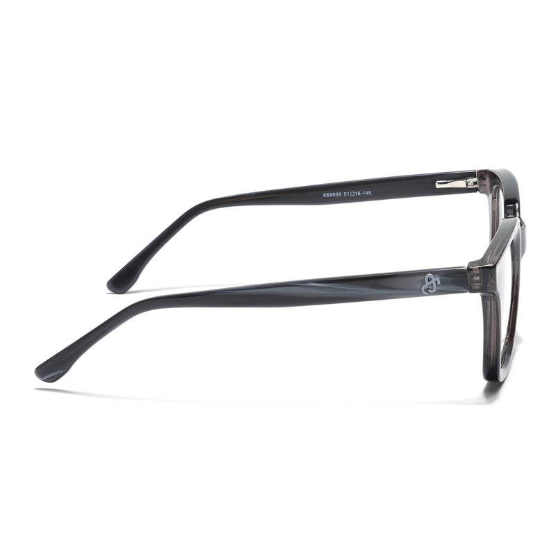 Eyejack Grey Square Eyeglasses for Men & Women (668806FCL2380)