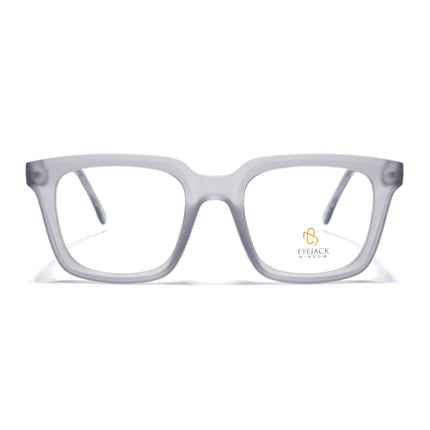Eyejack Matt Grey Square Eyeglasses for Men & Women (668806FCL2381)