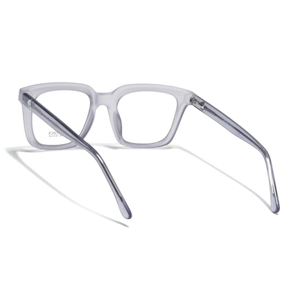 Eyejack Matt Grey Square Eyeglasses for Men & Women (668806FCL2381)