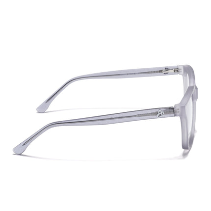 Eyejack Matt Grey Square Eyeglasses for Men & Women (668806FCL2381)