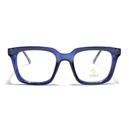 Eyejack Navy Blue Square Eyeglasses for Men & Women (668806FCL2382)