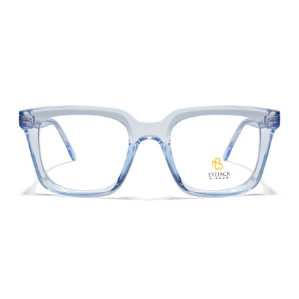 Eyejack Light Blue Square Eyeglasses for Men & Women (668806FCL2383)