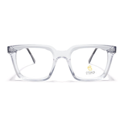 Eyejack Transparent Square Eyeglasses for Men & Women (668806FCL2386)