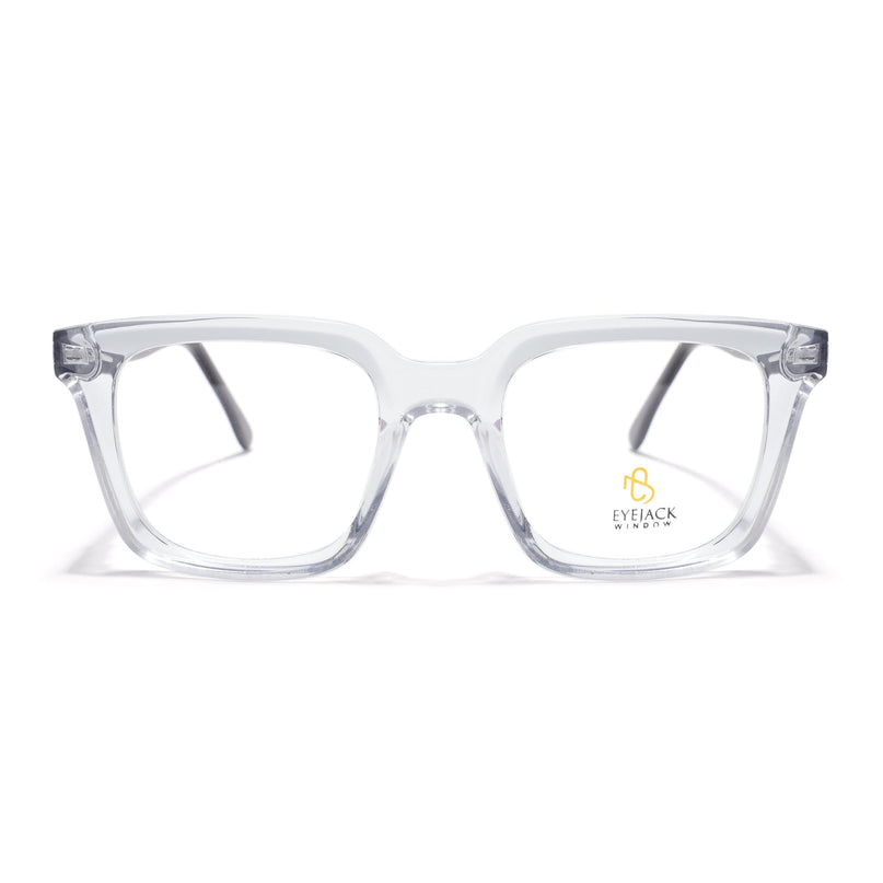 Eyejack Transparent Square Eyeglasses for Men & Women (668806FCL2386)