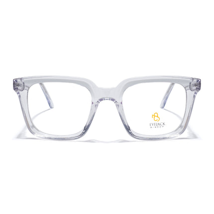 Eyejack Transparent Square Eyeglasses for Men & Women (668806FCL2387)