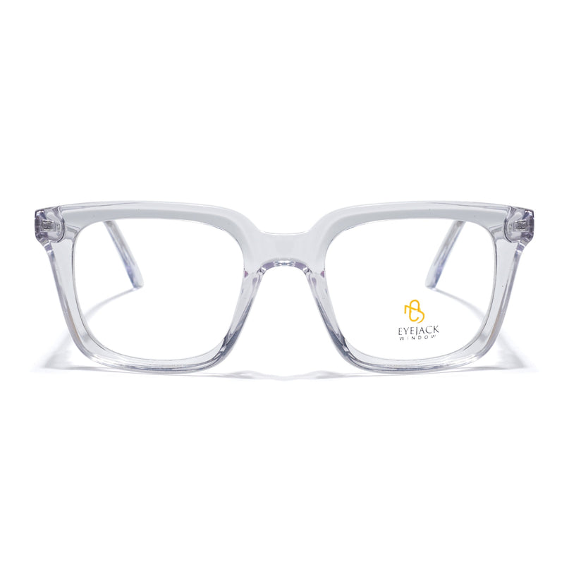 Eyejack Transparent Square Eyeglasses for Men & Women (668806FCL2387)