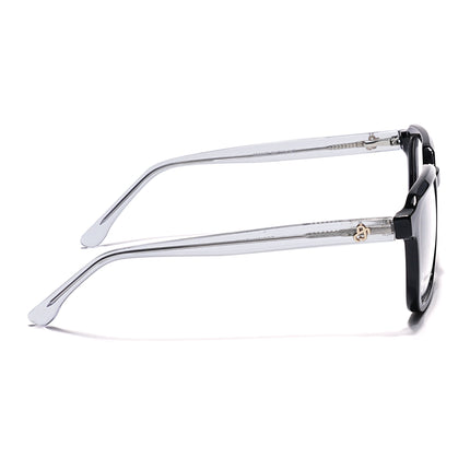 Eyejack Shine Black Square Eyeglasses for Men & Women (668807FCL2389)