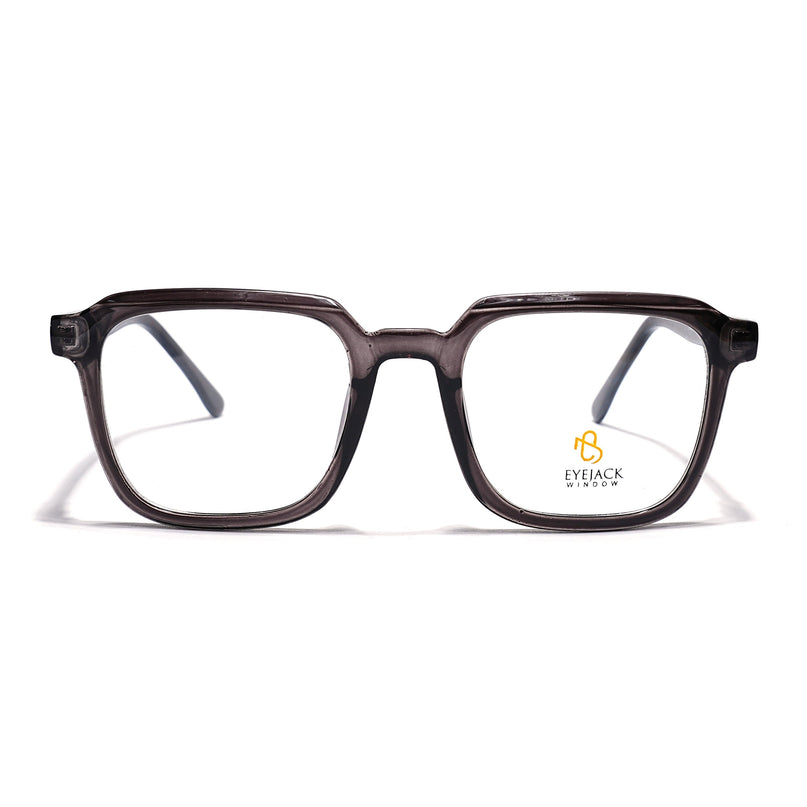 Eyejack Grey Square Eyeglasses for Men & Women (668807FCL2392)
