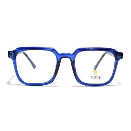 Eyejack Navy Blue Square Eyeglasses for Men & Women (668807FCL2394)