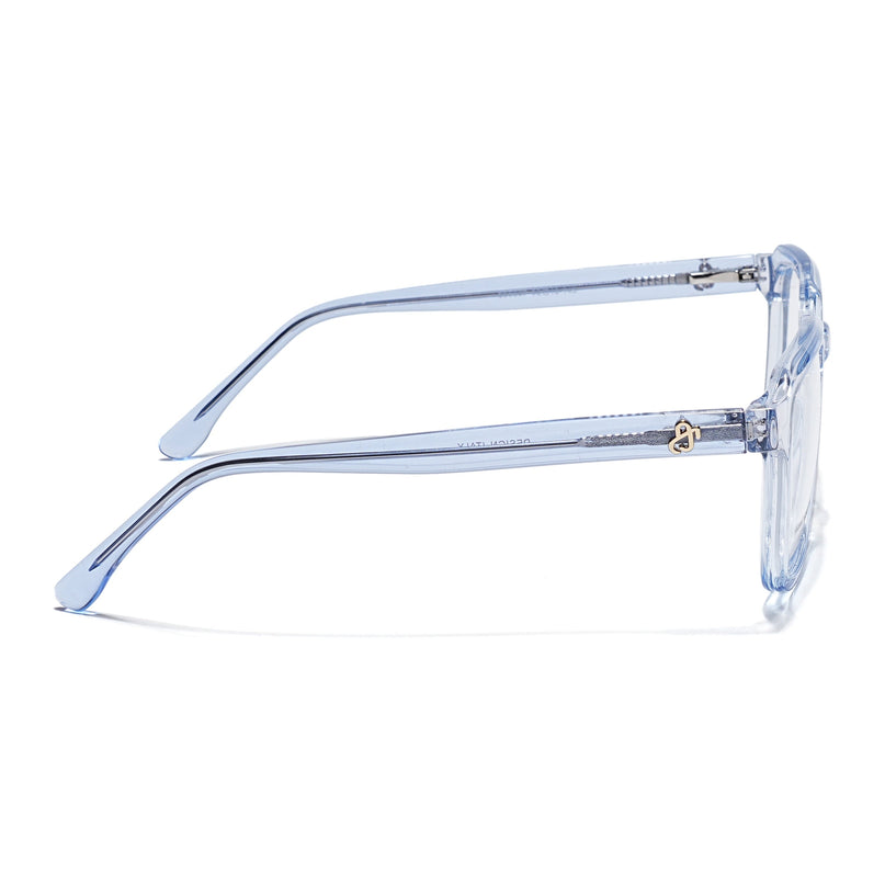 Eyejack Light Blue Square Eyeglasses for Men & Women (668807FCL2395)