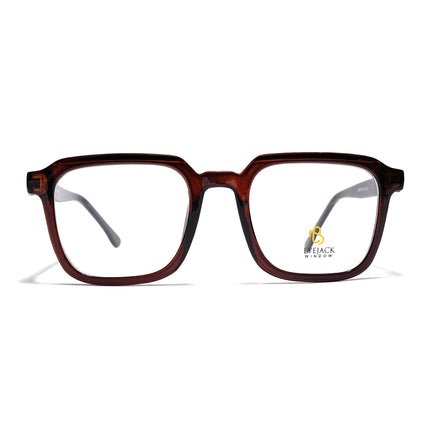 Eyejack Brown Square Eyeglasses for Men & Women (668807FCL2396)