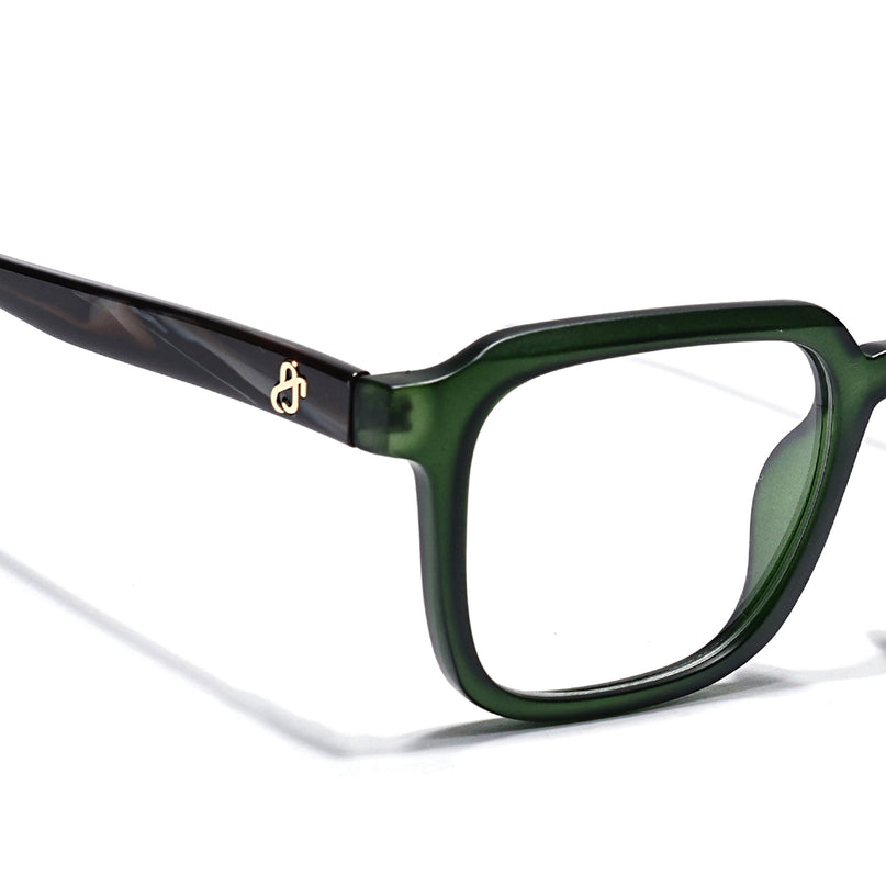Eyejack Green Square Eyeglasses for Men & Women (668807FCL2397)