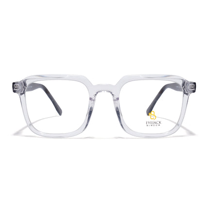 Eyejack Transparent Square Eyeglasses for Men & Women (668807FCL2398)
