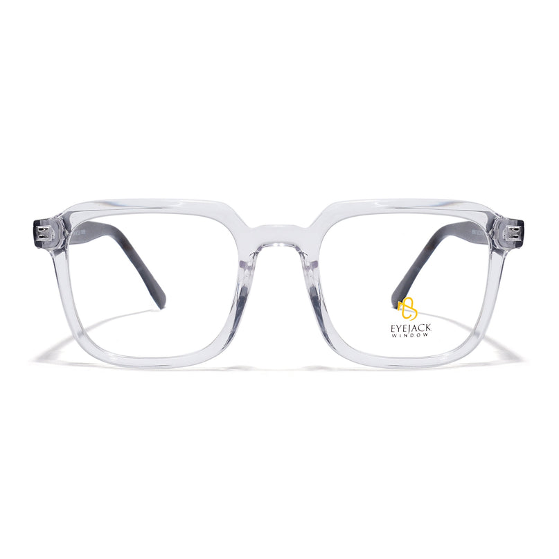 Eyejack Transparent Square Eyeglasses for Men & Women (668807FCL2398)