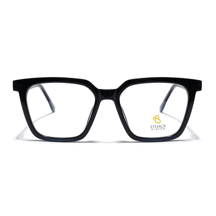 Eyejack Shine Black Wayfarer Eyeglasses for Men & Women (668808FCL2400)