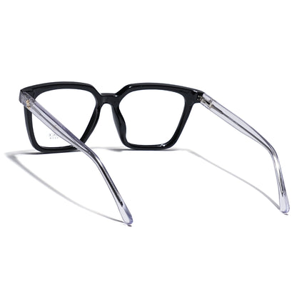 Eyejack Shine Black Wayfarer Eyeglasses for Men & Women (668808FCL2401)