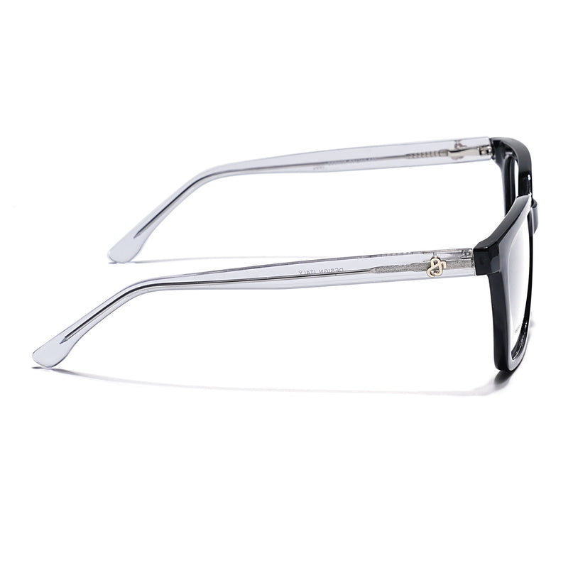 Eyejack Shine Black Wayfarer Eyeglasses for Men & Women (668808FCL2401)