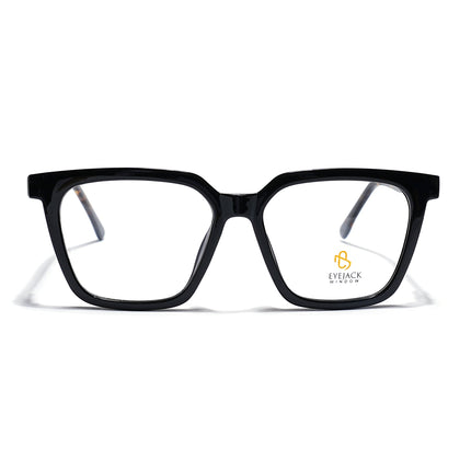 Eyejack Shine Black Wayfarer Eyeglasses for Men & Women (668808FCL2402)