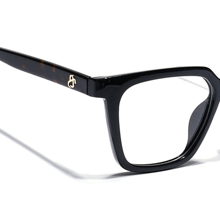 Eyejack Shine Black Wayfarer Eyeglasses for Men & Women (668808FCL2402)
