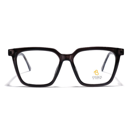 Eyejack Grey Wayfarer Eyeglasses for Men & Women (668808FCL2403)