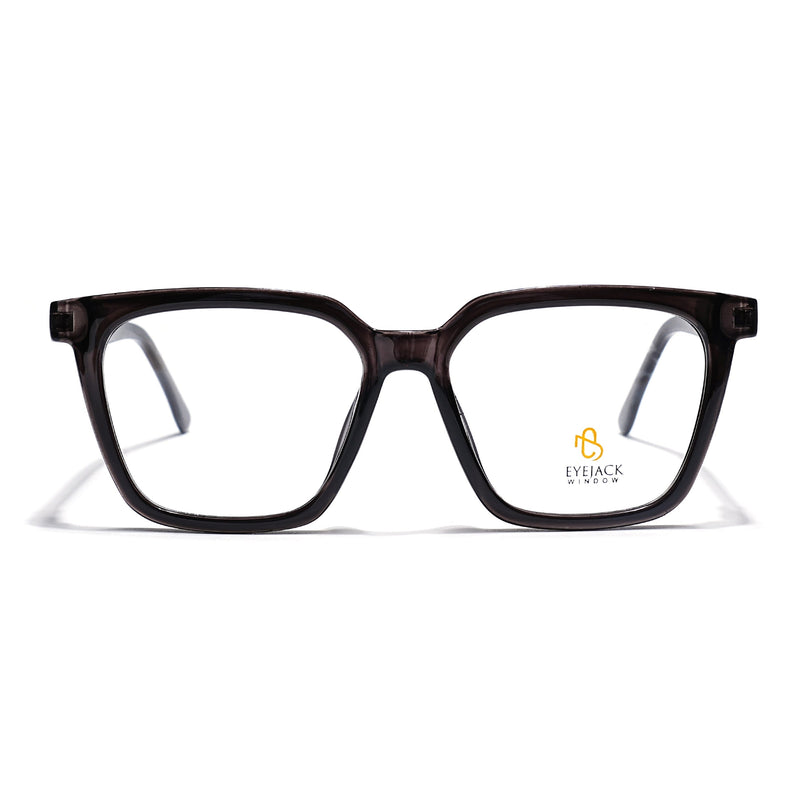 Eyejack Grey Wayfarer Eyeglasses for Men & Women (668808FCL2403)