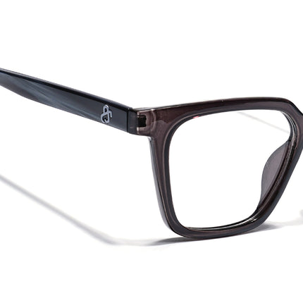 Eyejack Grey Wayfarer Eyeglasses for Men & Women (668808FCL2404)