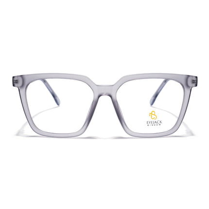 Eyejack Matt Grey Wayfarer Eyeglasses for Men & Women (668808FCL2405)