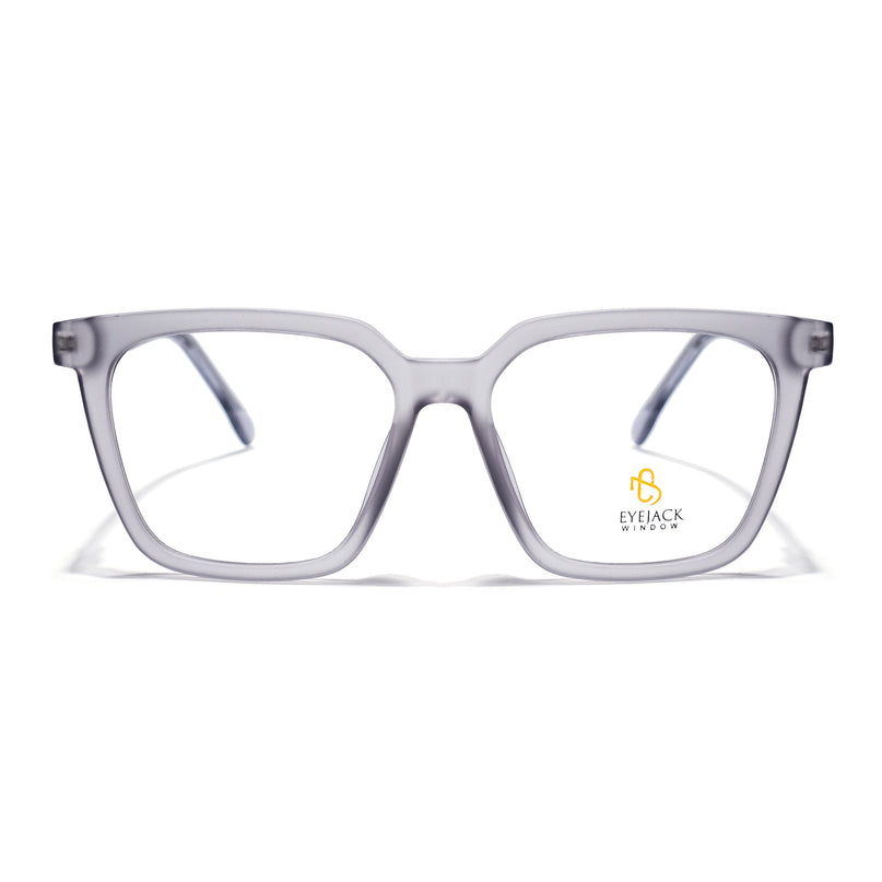 Eyejack Matt Grey Wayfarer Eyeglasses for Men & Women (668808FCL2405)