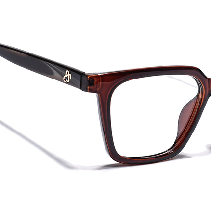 Eyejack Brown Wayfarer Eyeglasses for Men & Women (668808FCL2408)