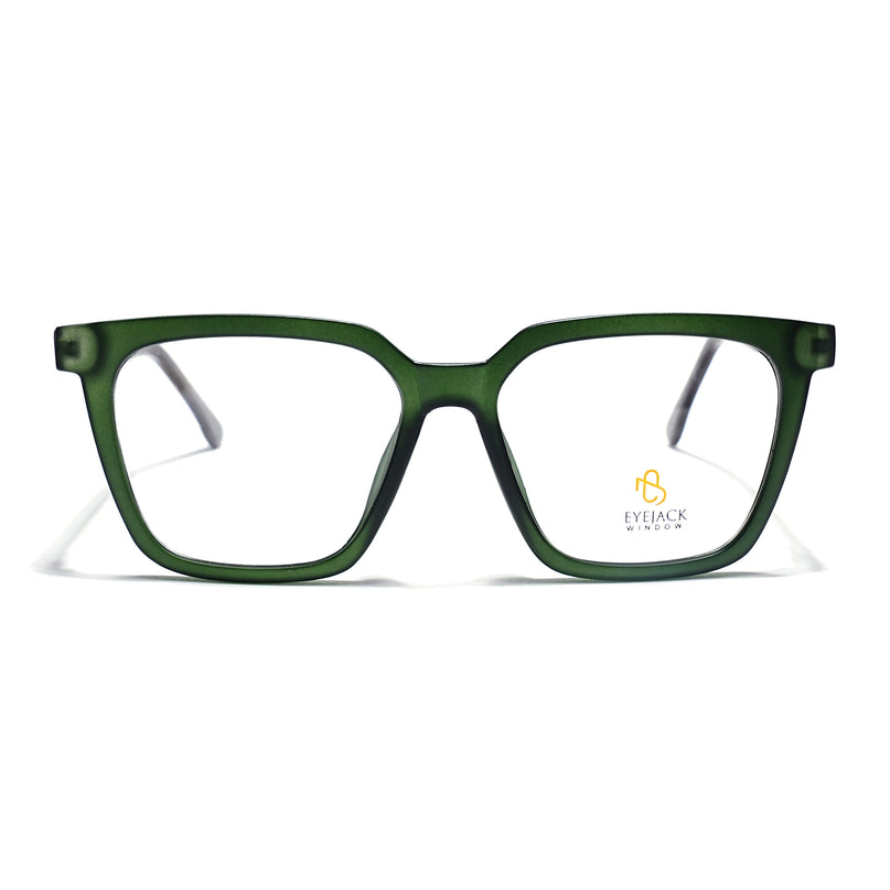Eyejack Green Wayfarer Eyeglasses for Men & Women (668808FCL2409)