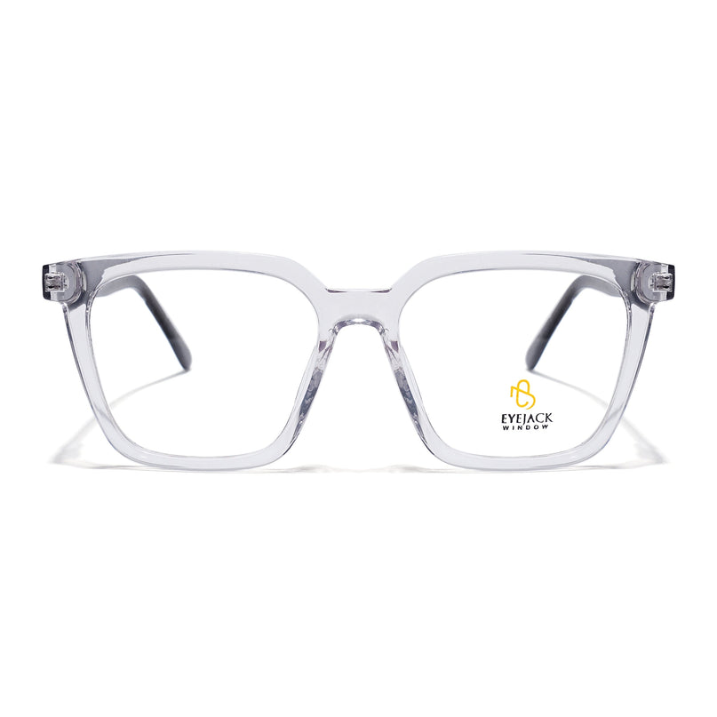 Eyejack Transparent Wayfarer Eyeglasses for Men & Women (668808FCL2410)