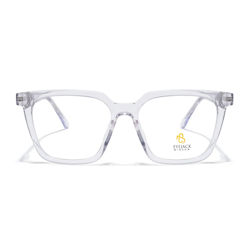 Eyejack Transparent Wayfarer Eyeglasses for Men & Women (668808FCL2411)