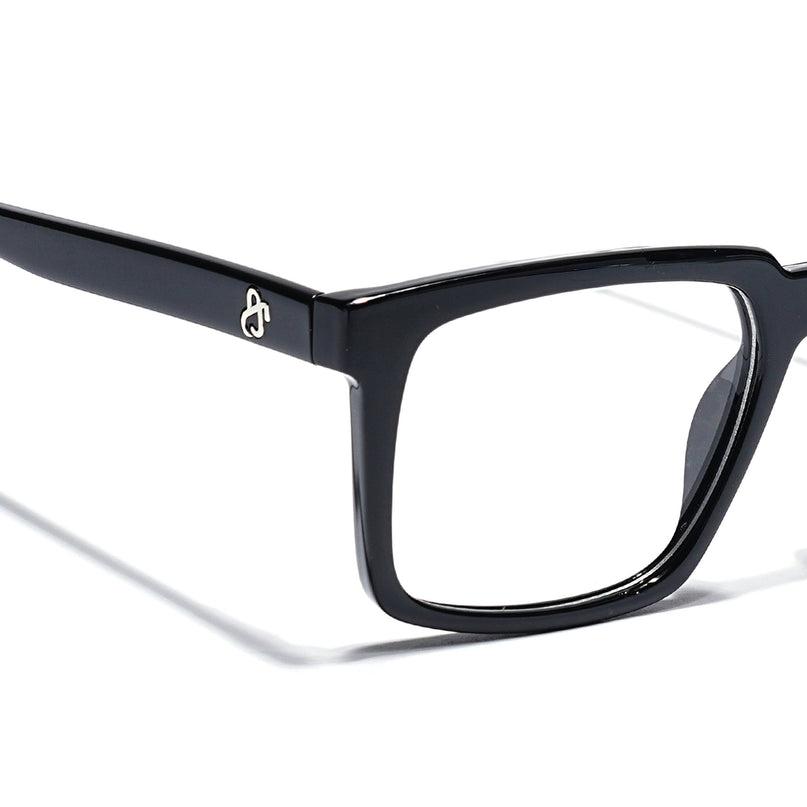 Eyejack Shine Black Wayfarer Eyeglasses for Men & Women (668809FCL2412)