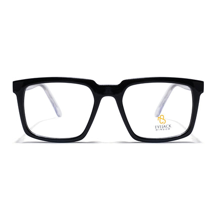 Eyejack Shine Black Wayfarer Eyeglasses for Men & Women (668809FCL2413)