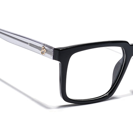 Eyejack Shine Black Wayfarer Eyeglasses for Men & Women (668809FCL2413)