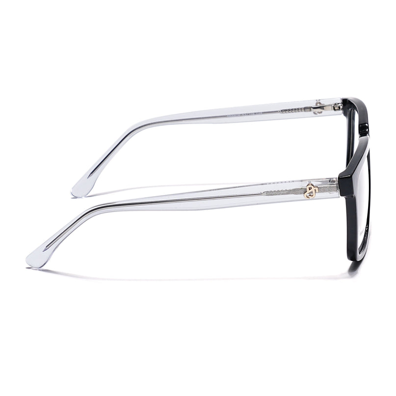 Eyejack Shine Black Wayfarer Eyeglasses for Men & Women (668809FCL2413)