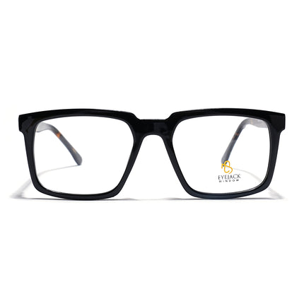 Eyejack Shine Black Wayfarer Eyeglasses for Men & Women (668809FCL2414)