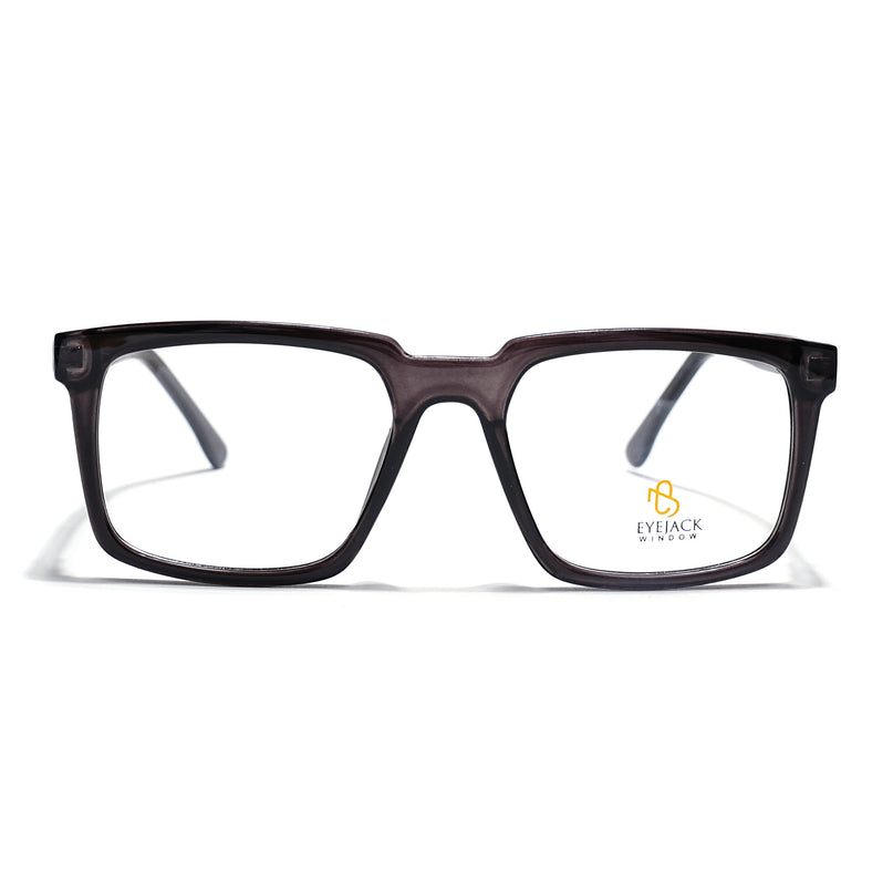 Eyejack Grey Wayfarer Eyeglasses for Men & Women (668809FCL2415)