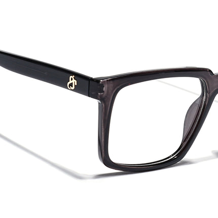 Eyejack Grey Wayfarer Eyeglasses for Men & Women (668809FCL2415)